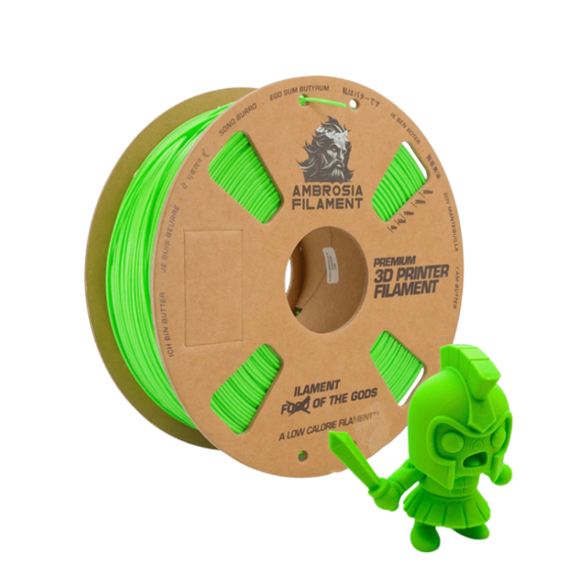 Ambrosia PLA Filament - Fluorescent Neon Green