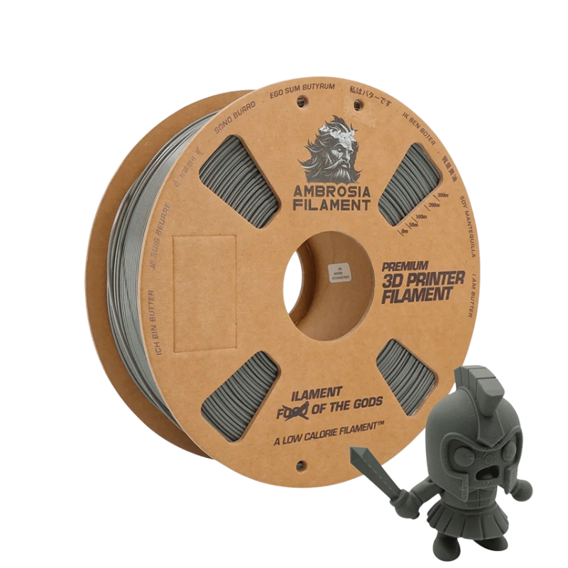 Ambrosia PLA Filament - Super Grey