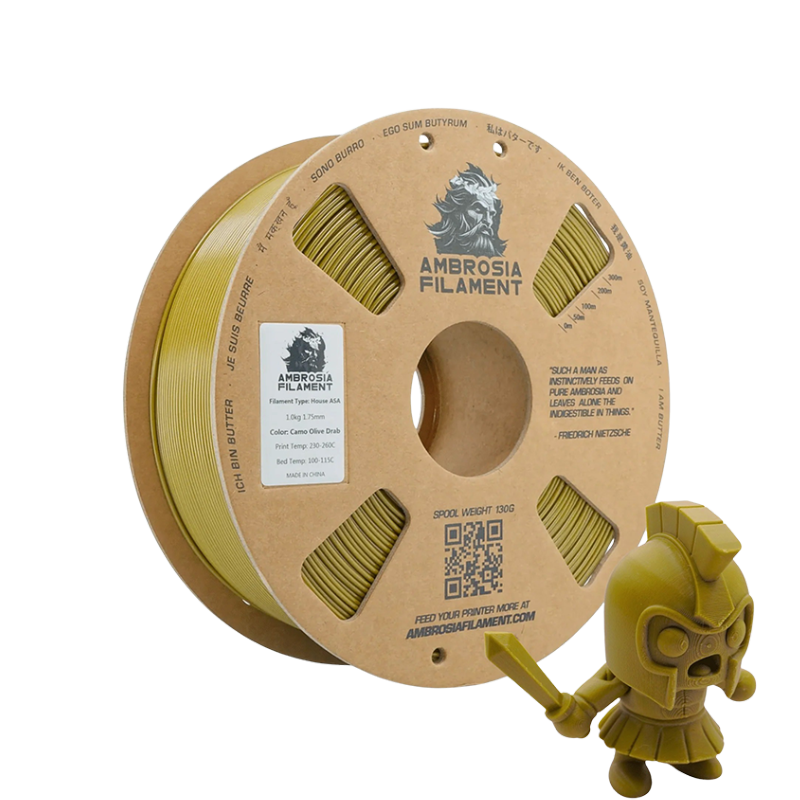 Ambrosia PLA Filament - Camo Olive Drab