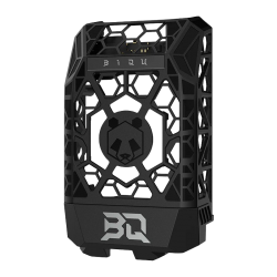 Panda Jetpack V2 front view with LEDs off showing panda logo design