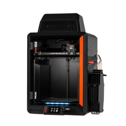 Prusa CORE One with MMU3 Enclosed Conversion Kit installed showing modified top cover and filament buffer