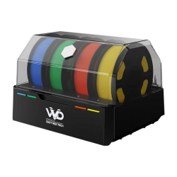 MMU filament system with four loaded spools in blue, green, red, and yellow