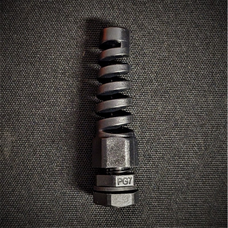 Gland Nut PG7 Nylon With Strain Relief