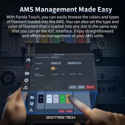 Manage AMS filament colors and types from the 5" Panda Touch screen interface