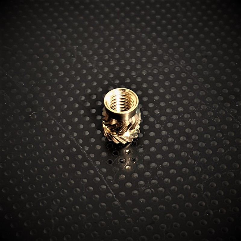 Brass Heat Set Threaded Insert for Plastic - M5x7x8mm