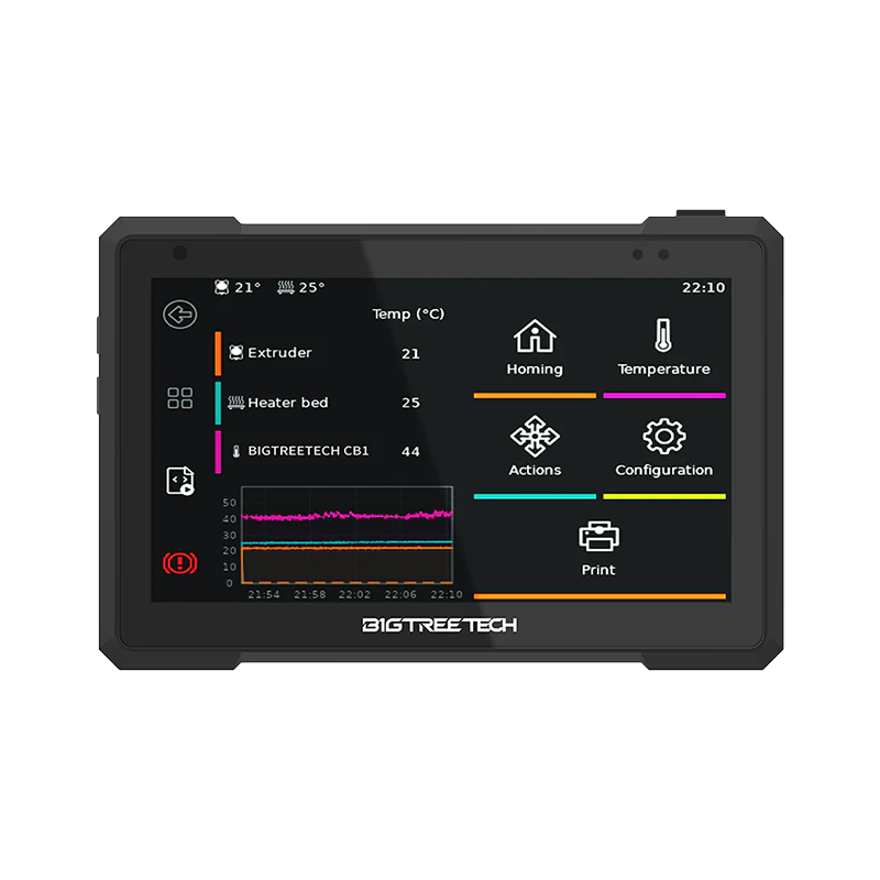 Front view of the BIGTREETECH Pad 7 Touchscreen Display