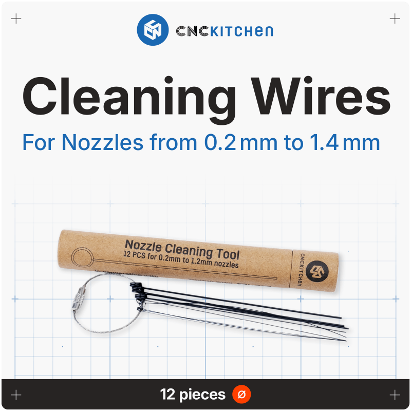 CNCKitchen Nozzle Cleaning Wire Kit - 0.2mm - 1.4mm