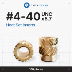 CNCKitchen #4-40 UNC Heat Set Insert - 5.7mm close-up product view