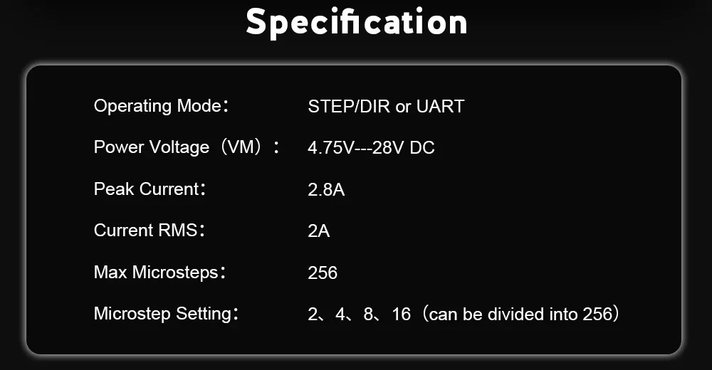 TMC2209 technical specs